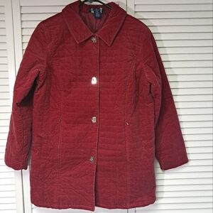 Women's Burgundy corduroy coat! Sz. M